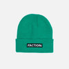 Faction skis logo beanie green